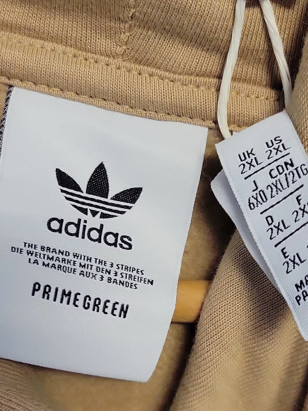 adidas Men's Beige/Tan Trefoil Pullover Hoodie